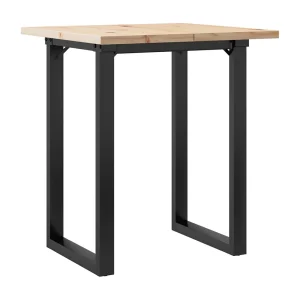 Eettafel O-frame 70x70x75,5 cm massief grenenhout en staal