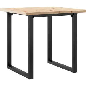 Eettafel O-frame 90x90x75,5 cm massief grenenhout en staal