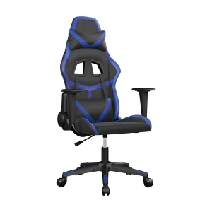 Gamestoel kunstleer zwart en blauw Gamestoel kunstleer zwart en blauw
