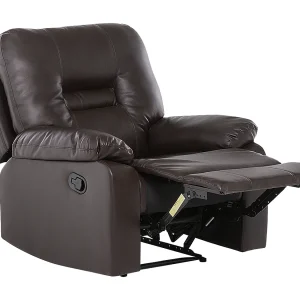 Relaxfauteuil BERGEN Kunstleer Bruin Relaxfauteuil BERGEN Kunstleer Bruin