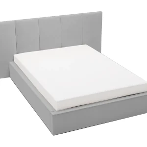 Emporius gestoffeerd bed 160 x 200 cm Praga – bed 160×200 met opbergruimte, fluweel Grijs (Magic Velvet 2217)