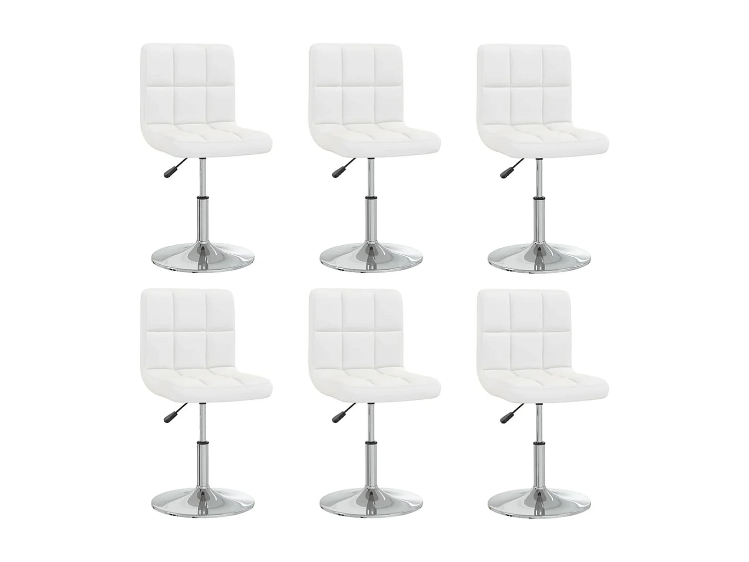 Eetkamerstoelen 6 st kunstleer wit