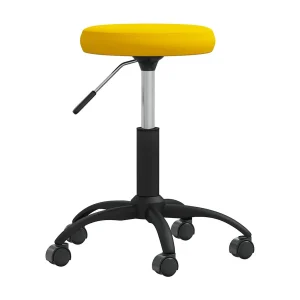 Eetkamerstoel fluweel mosterdgeel