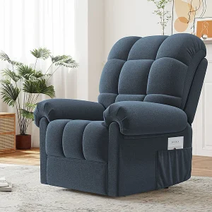 Elektrische relaxfauteuil met voetsteun, teddyfluwelen loungestoel, verstelbare vrijetijdsfauteuil, USB, antistatisch, comfort, 96x97x104cm blauwgrijs Elektrische relaxfauteuil met voetsteun, teddyfluwelen loungestoel, verstelbare vrijetijdsfauteuil, USB, antistatisch, comfort, 96x97x104cm blauwgrijs