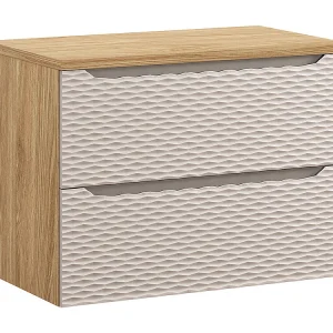 Elora 80cm badmeubel Beige en hout