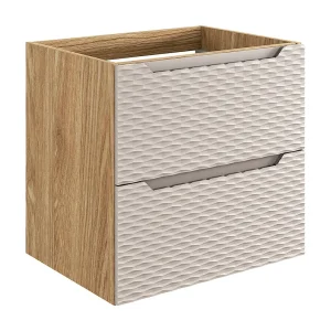Elora badmeubel beige hout 60cm Elora badmeubel beige hout 60cm