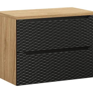 Elora 80cm badmeubel Zwart en hout