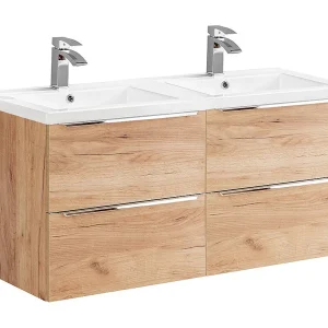 Dubbele wastafel 120cm April Wood