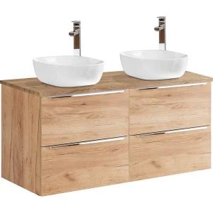Dubbele wastafel 120cm April Wood