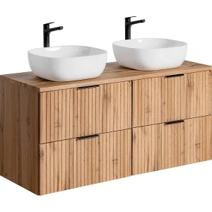 Dubbele wastafel 120cm Adriel Wood