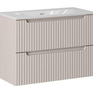 Enkele wastafel 80cm 2 laden Riva Cachemire
