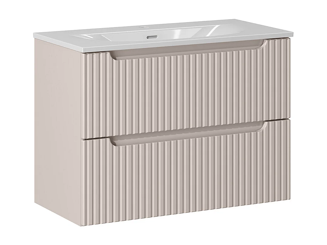 Enkele wastafel 80cm 2 laden Riva Cachemire