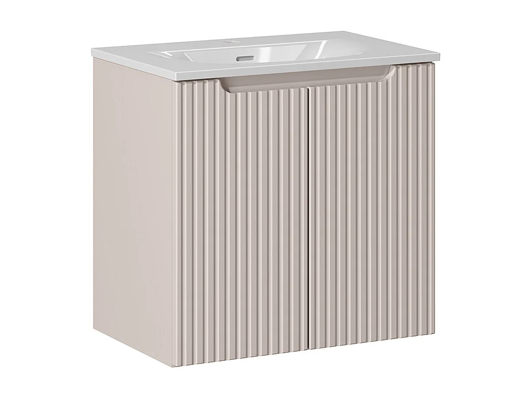 Enkele wastafel 60cm 2 deuren Riva Kasjmier