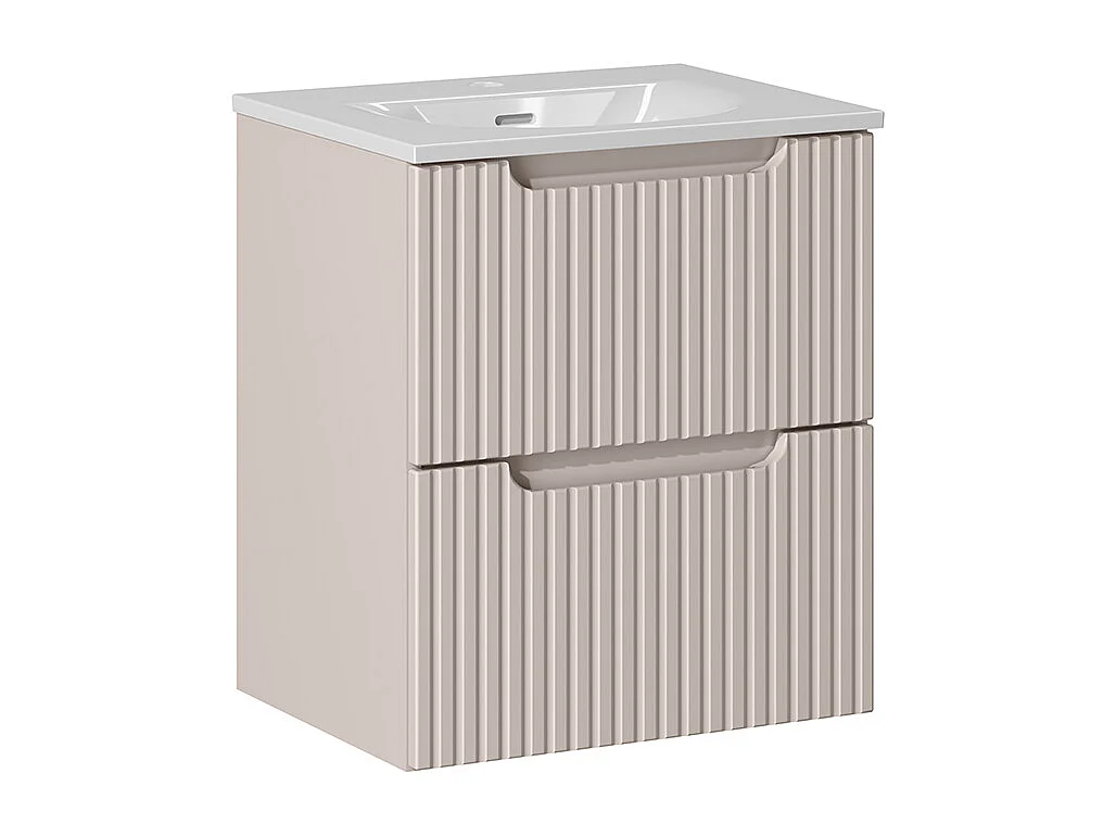 Enkele wastafel 50cm 2 laden Riva Kasjmier
