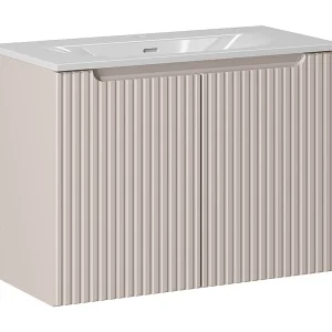 Enkele wastafel 80cm 2 deuren Riva Cachemire