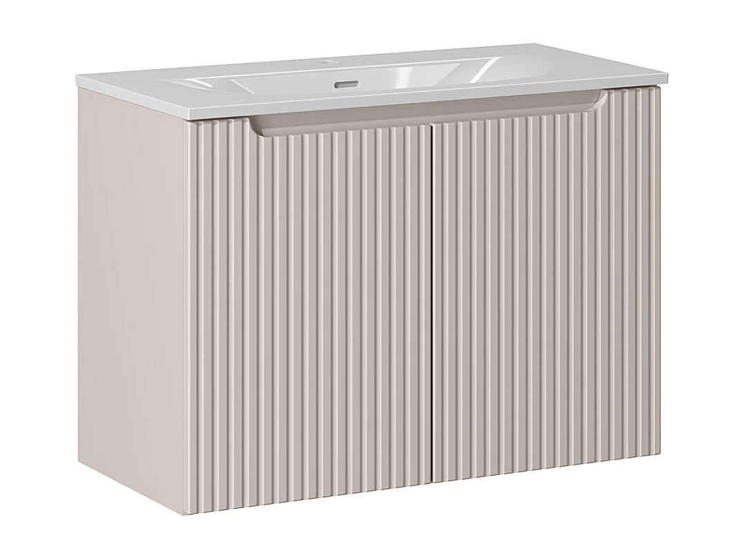 Enkele wastafel 80cm 2 deuren Riva Cachemire