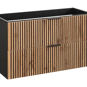 Gaia wastafelonderbouw 100cm Hout en Zwart Gaia wastafelonderbouw 100cm Hout en Zwart