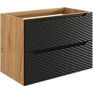 Elora 80cm zwart hout badmeubel