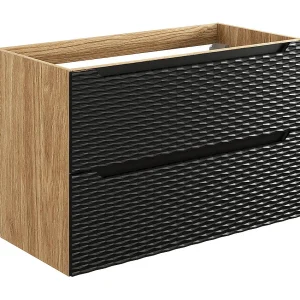 Elora 90cm badmeubel Zwart hout