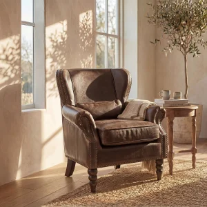 Fauteuil 100% leer EDOUARD – Bruin – Koop nu online Fauteuil 100% leer EDOUARD – Bruin – Koop nu online