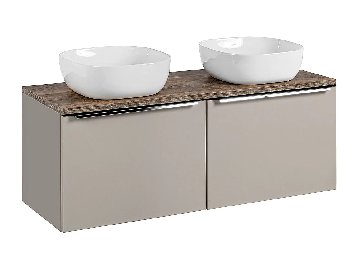 Dubbele wastafel 120cm Éros Taupe