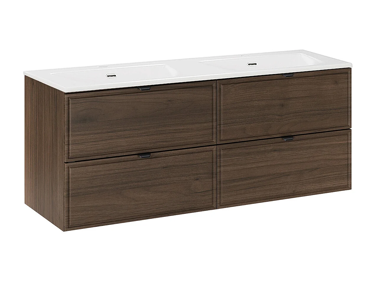 Dubbele wastafel 120 cm Elias Donker hout