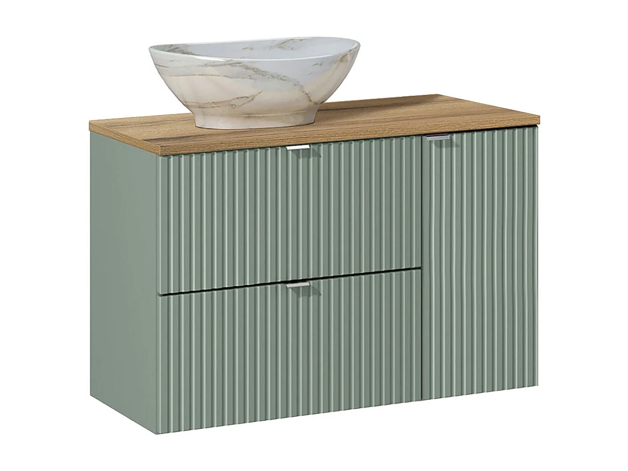 Enkele wastafel 90cm Jade Green