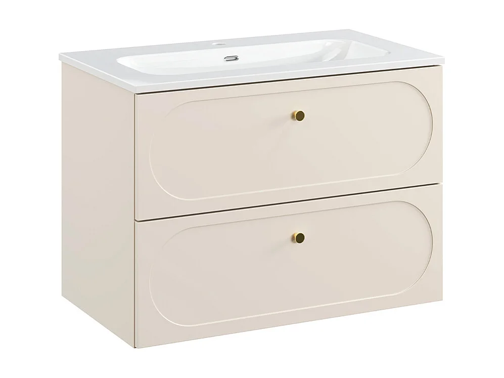 Enkele wastafel 80cm Sanae Sand beige