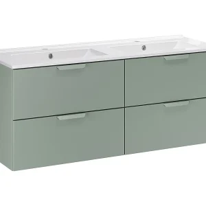 Dubbele wastafel 120cm Oria Matgroen Dubbele wastafel 120cm Oria Matgroen
