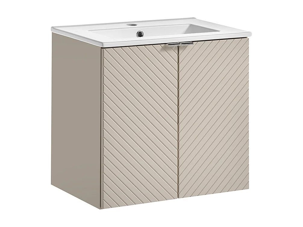 Enkele wastafel 60cm 2 deuren Manoa Cachemire