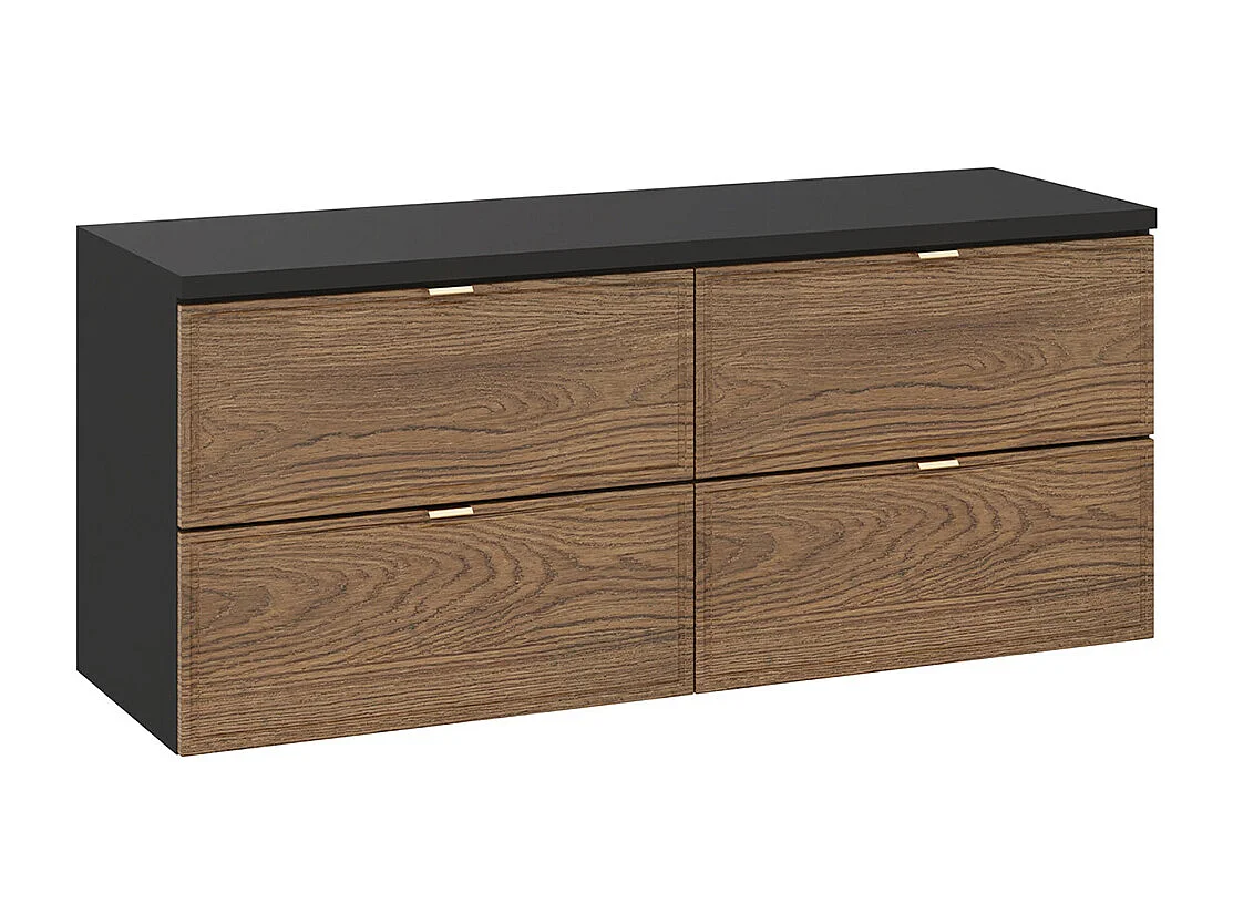 Elena 120cm badmeubel Hout en zwart