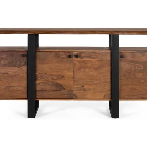 Buffet à 4 portes en palissandre et pieds en metal