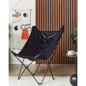 Fauteuil NYBRO Fluweel Zwart Fauteuil NYBRO Fluweel Zwart
