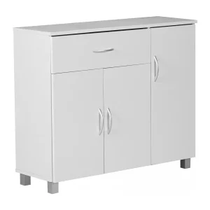 dressoir JARRY mat wit lade 1 en 3 Doors 90 x 75 x 30 cm dressoir JARRY mat wit lade 1 en 3 Doors 90 x 75 x 30 cm