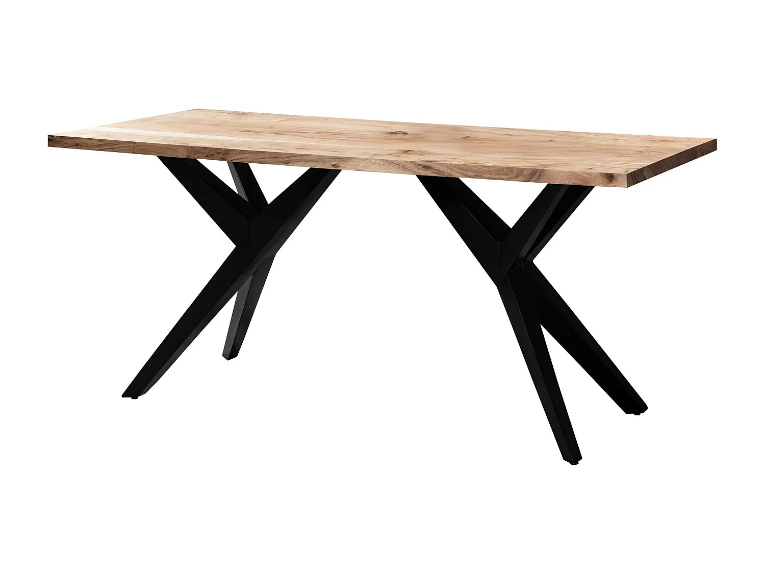 Eetkamertafel 180x90x76 cm Acacia Massief Hout Metaal
