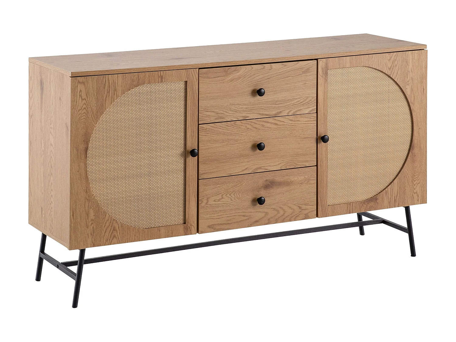 dressoir 140x80x40 cm ladekast eiken decor met