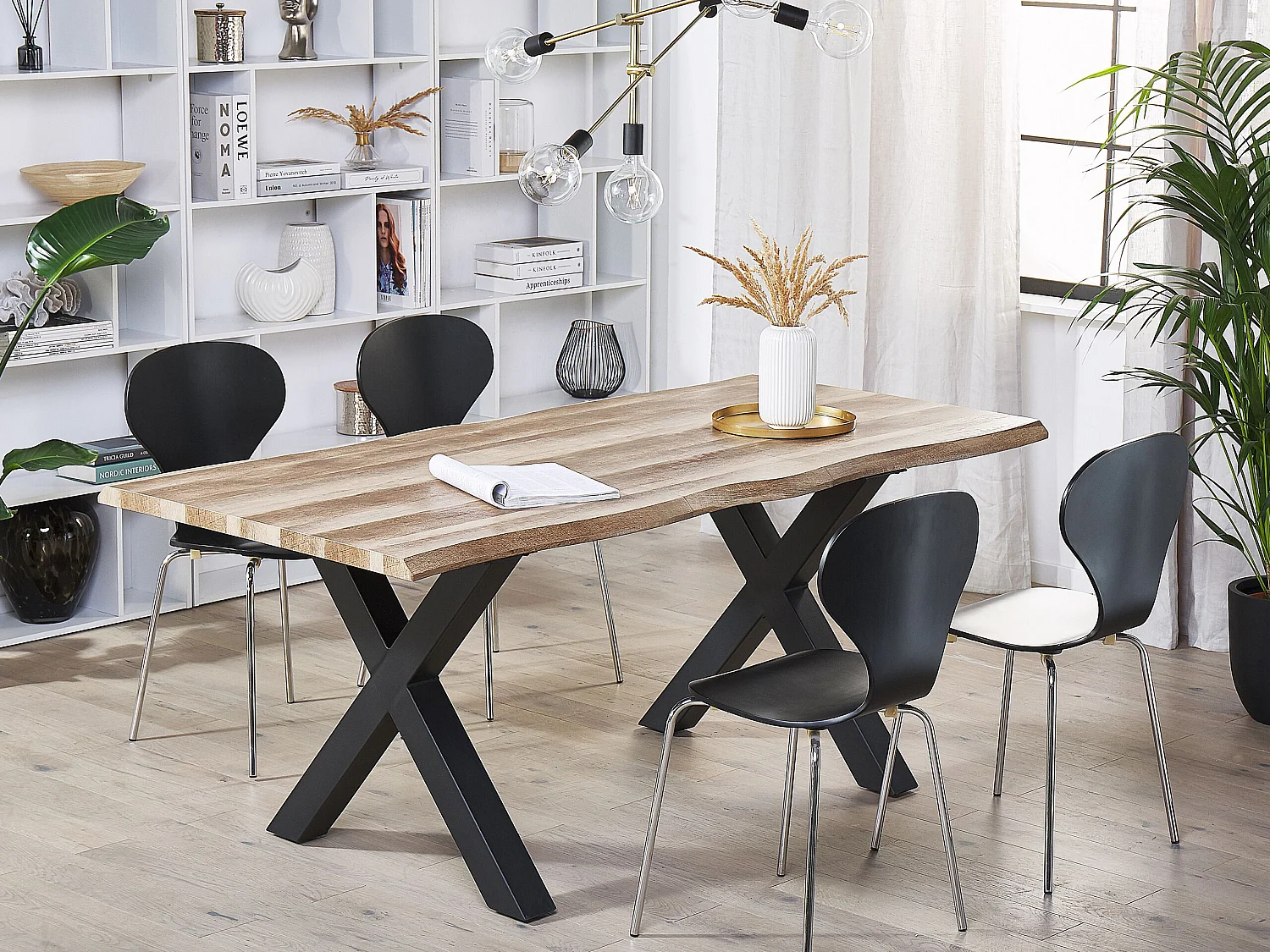 Eettafel uitschuifbaar BRONSON Donkerbruin 140/180 cm 90 cm