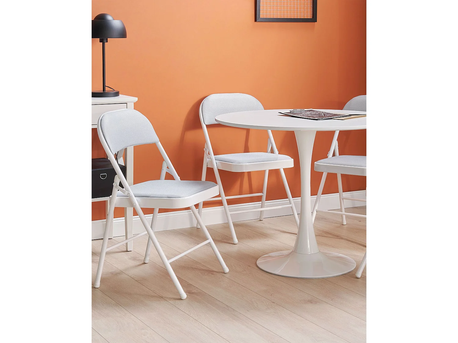 Set van 4 klapstoelen SPARKS Lichtgrijs
