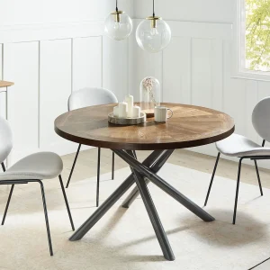 Eettafel LORENZO Bruin essenhout 120 cm 120 cm