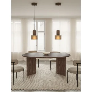 Eettafel rond – Houtlook Noten Wisconsin – uitschuifbaar – 110–190×110 cm – Ovo Eettafel rond – Houtlook Noten Wisconsin – uitschuifbaar – 110–190×110 cm – Ovo