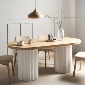 Eettafel SHERIDAN Lichtbruin/wit 180 cm 90 cm Eettafel SHERIDAN Lichtbruin/wit 180 cm 90 cm