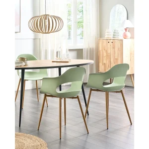 Set van 2 eetkamerstoelen UTICA Lichtgroen Set van 2 eetkamerstoelen UTICA Lichtgroen