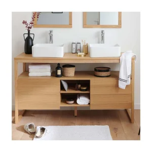 Dubbele spoelbakset 140 cm + spoelbakken + ATOLL-kranen