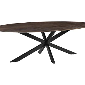 Eetkamertafel James – Espresso – Mangohout – 240 cm – Ovaal
