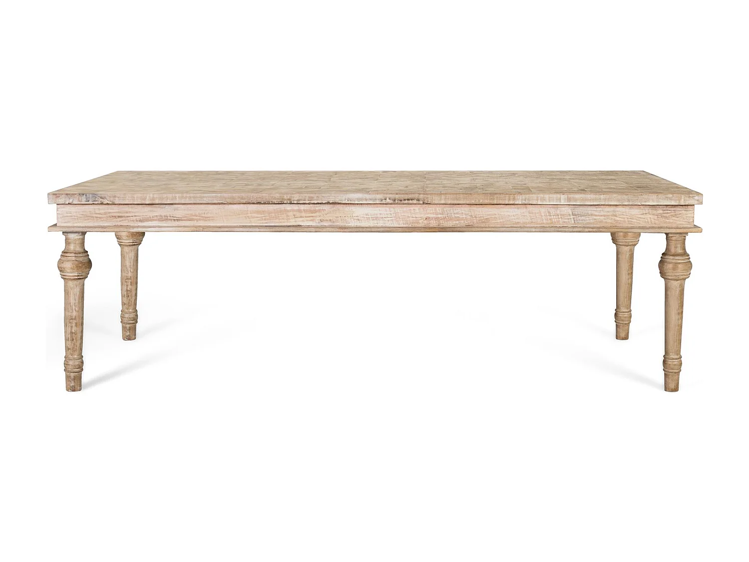 Tafel à kribbe in massief voederbakhout van 200 cm