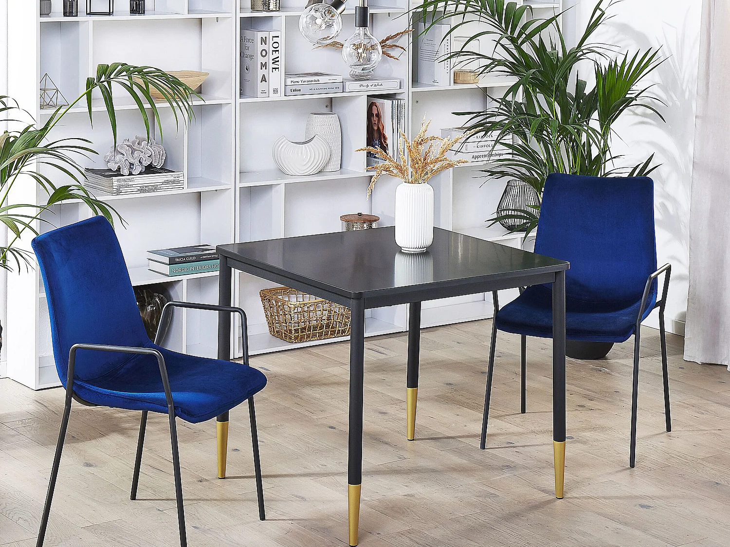 Eettafel SHALFORD Zwart 80 cm 80 cm