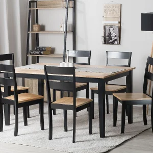 Eettafel GEORGIA Zwart 150 cm 90 cm Hout