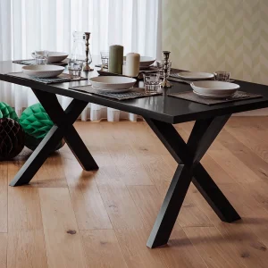 Eettafel LISALA Zwart 180 cm 100 cm