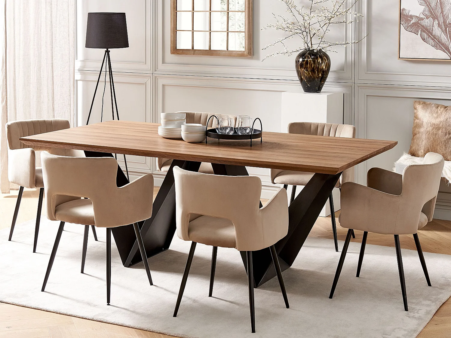 Eettafel SINTRA Donkerbruin 200 cm 100 cm