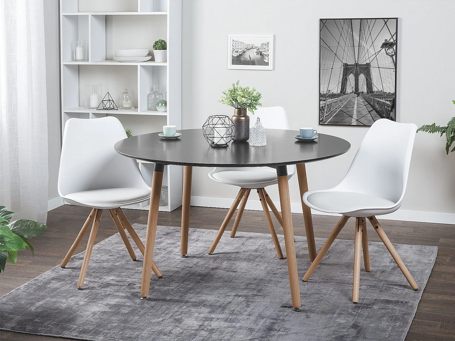 Eettafel BOVIO Zwart 120 cm 120 cm